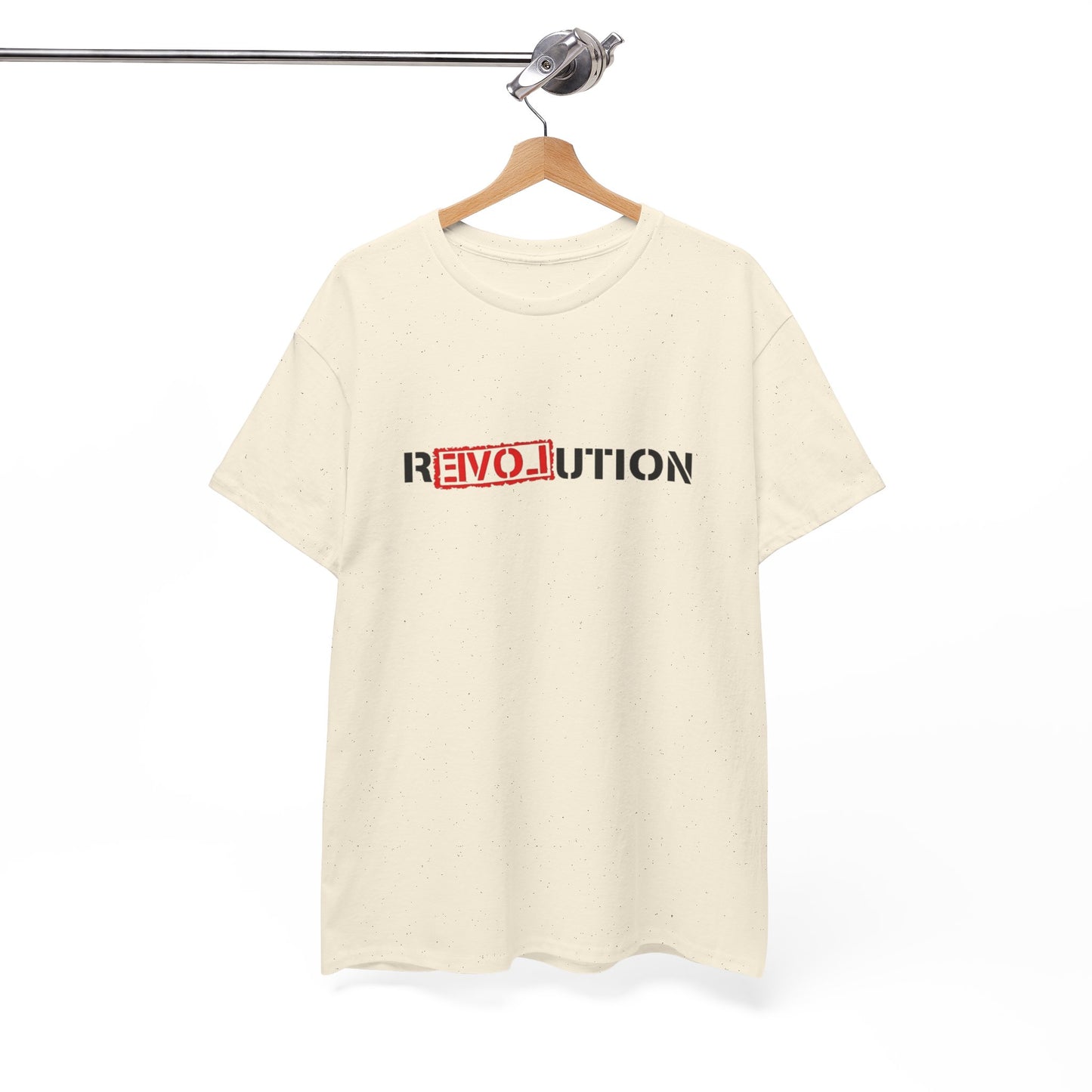 Heavy Cotton Tee - REVOlution Graphic Shirt, Casual Wear, Gift for Change Makers, Bold Statement Tee, Everyday Streetwear