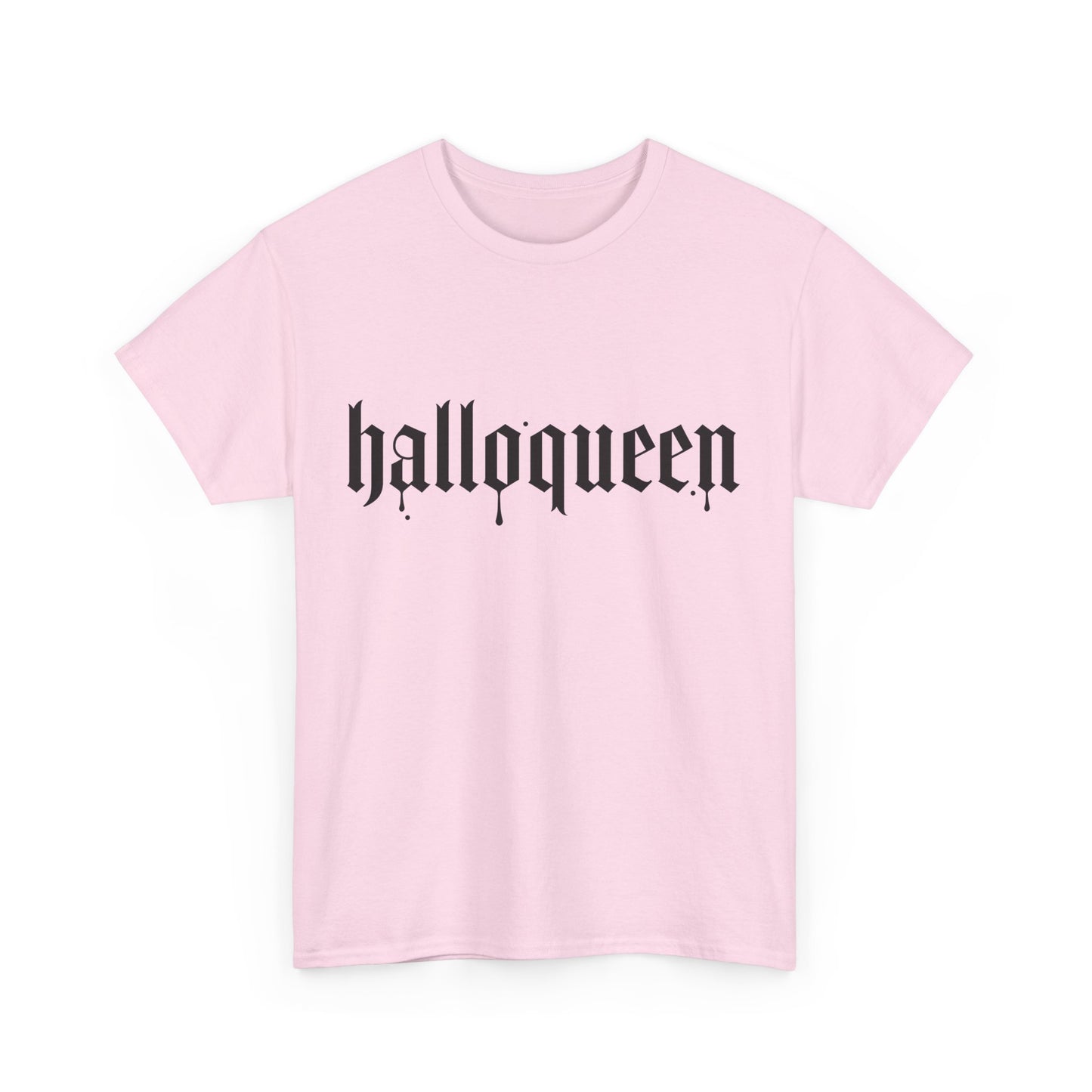 Halloween Heavy Cotton Tee, Halloqueen Graphic Shirt, Fall Festival Tee, Spooky Season Apparel, Halloween Costume Top