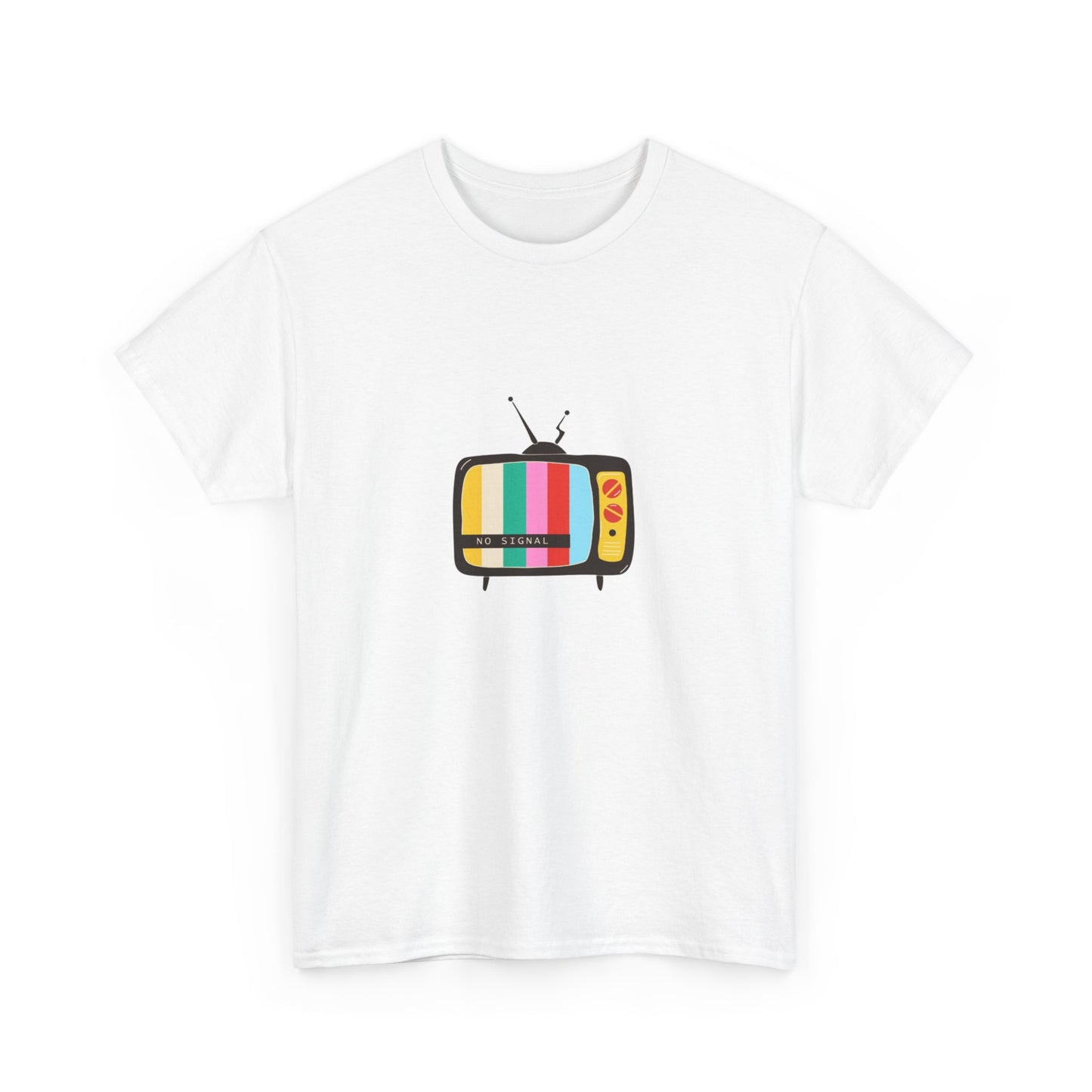 Retro TV Graphic Heavy Cotton Tee, Vintage Style Shirt, Gift for TV Lovers, Casual Wear, Fun Summer Tee, Graphic Tee