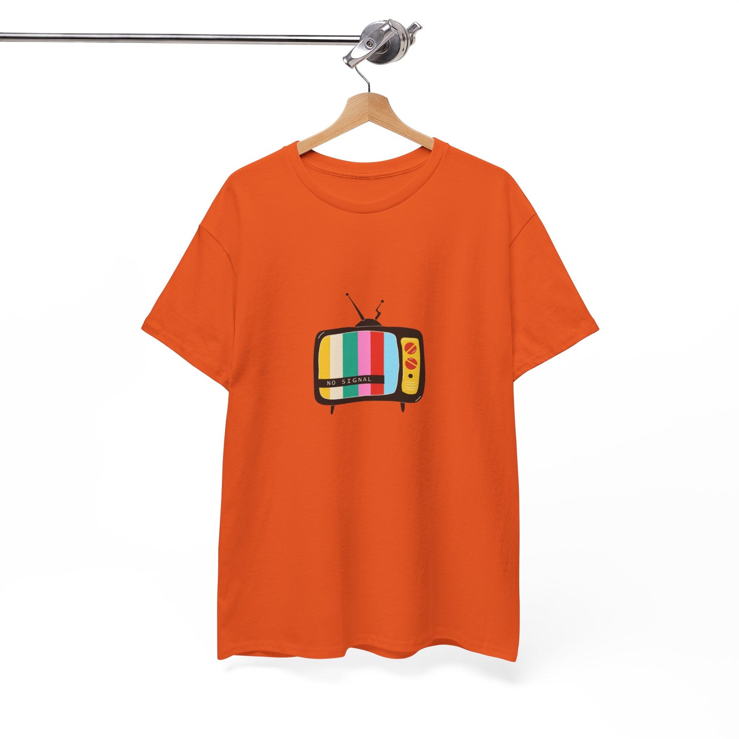 Retro TV Graphic Heavy Cotton Tee, Vintage Style Shirt, Gift for TV Lovers, Casual Wear, Fun Summer Tee, Graphic Tee