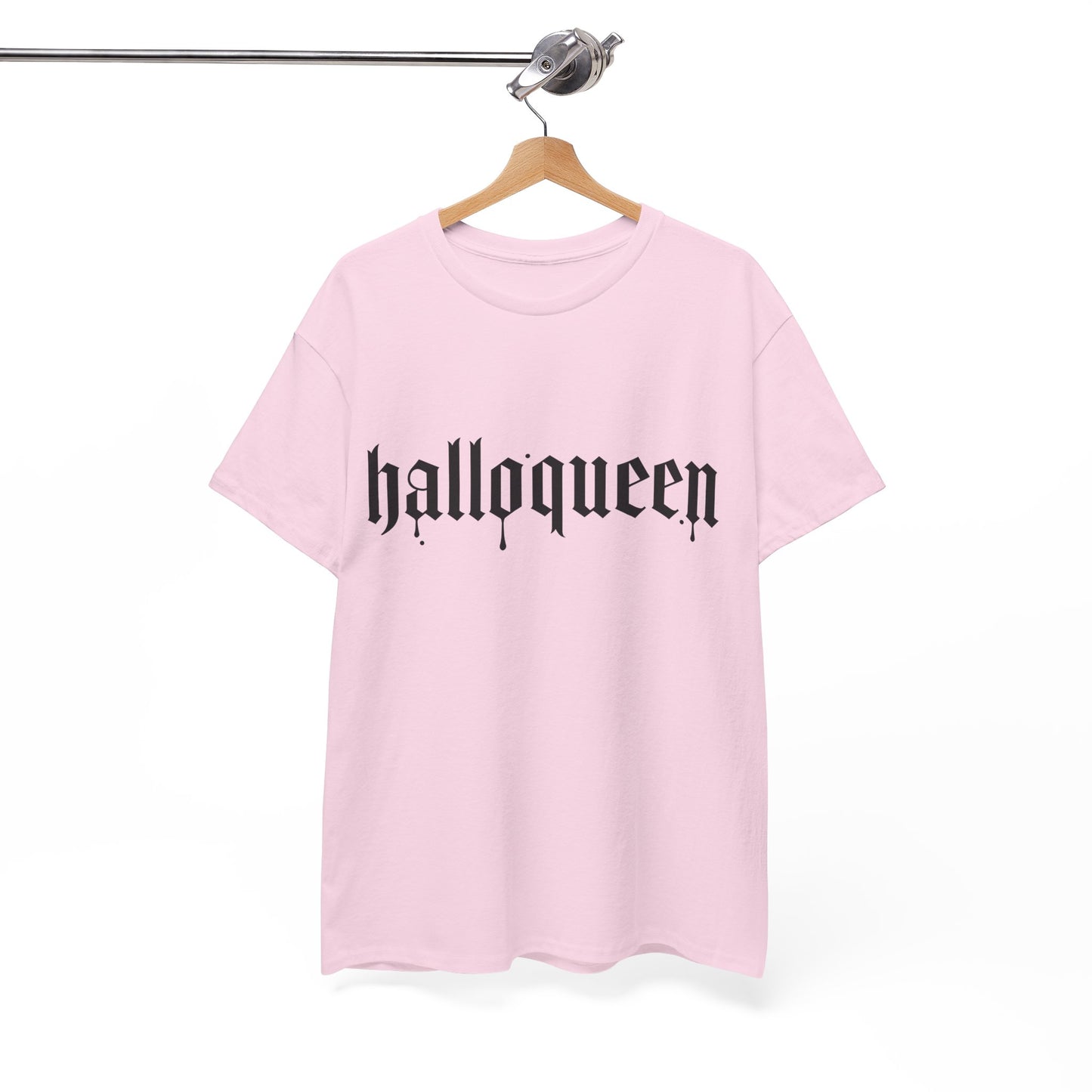 Halloween Heavy Cotton Tee, Halloqueen Graphic Shirt, Fall Festival Tee, Spooky Season Apparel, Halloween Costume Top