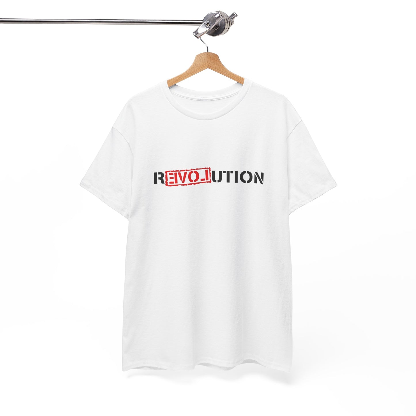 Heavy Cotton Tee - REVOlution Graphic Shirt, Casual Wear, Gift for Change Makers, Bold Statement Tee, Everyday Streetwear