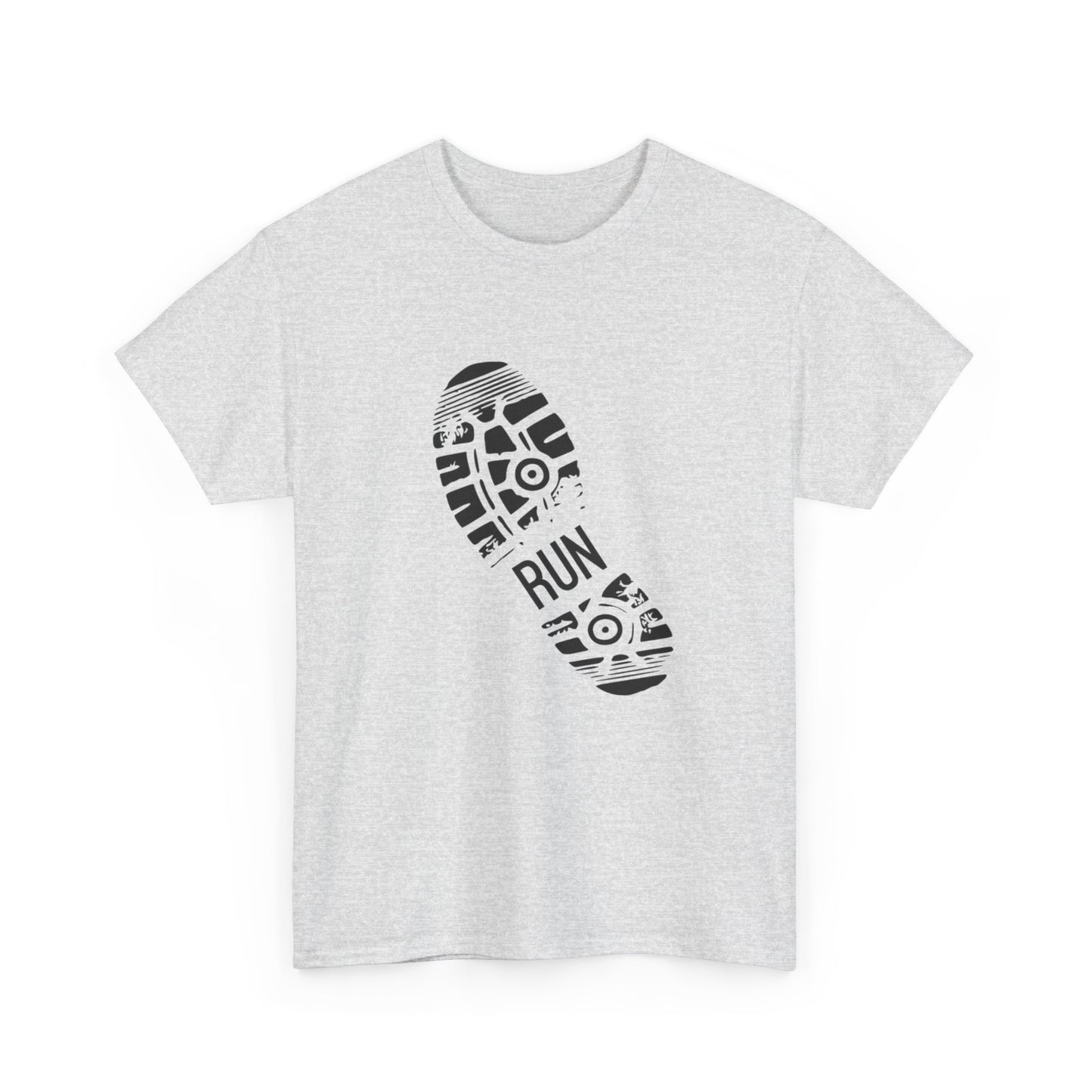 Run Graphic Heavy Cotton Tee - Casual Fitness Wear, Workout Shirt, Gym Apparel, Motivational Tee, Sports Clothing