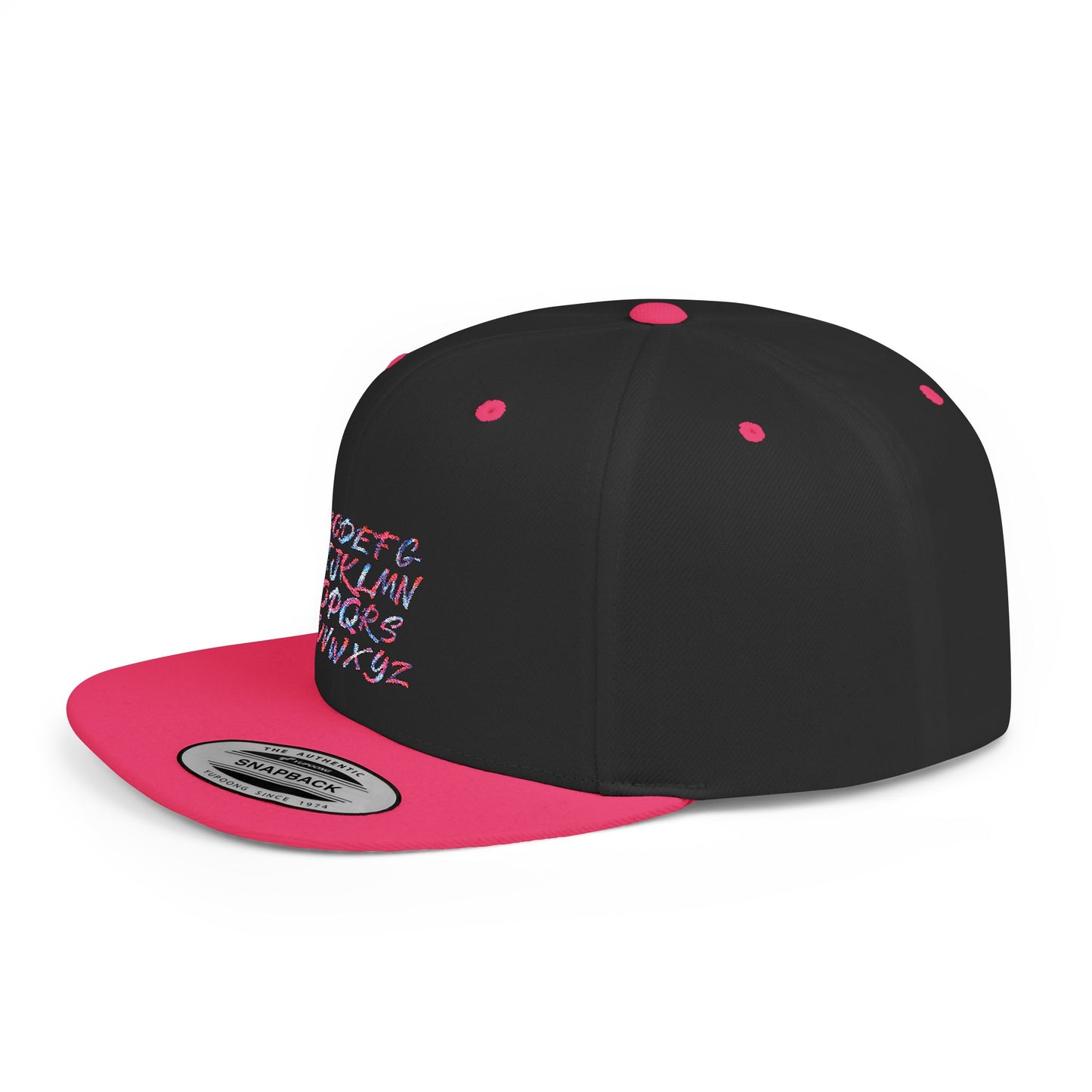 Trendy Flat Bill Snapback Hat, Casual Streetwear Cap, Hip Hop Accessory, Unisex Headwear, Perfect for Festivals and Everyday Style