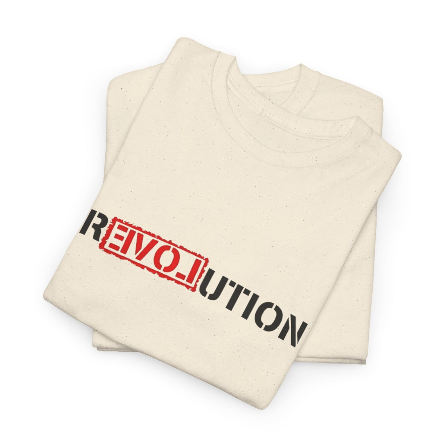 Heavy Cotton Tee - REVOlution Graphic Shirt, Casual Wear, Gift for Change Makers, Bold Statement Tee, Everyday Streetwear