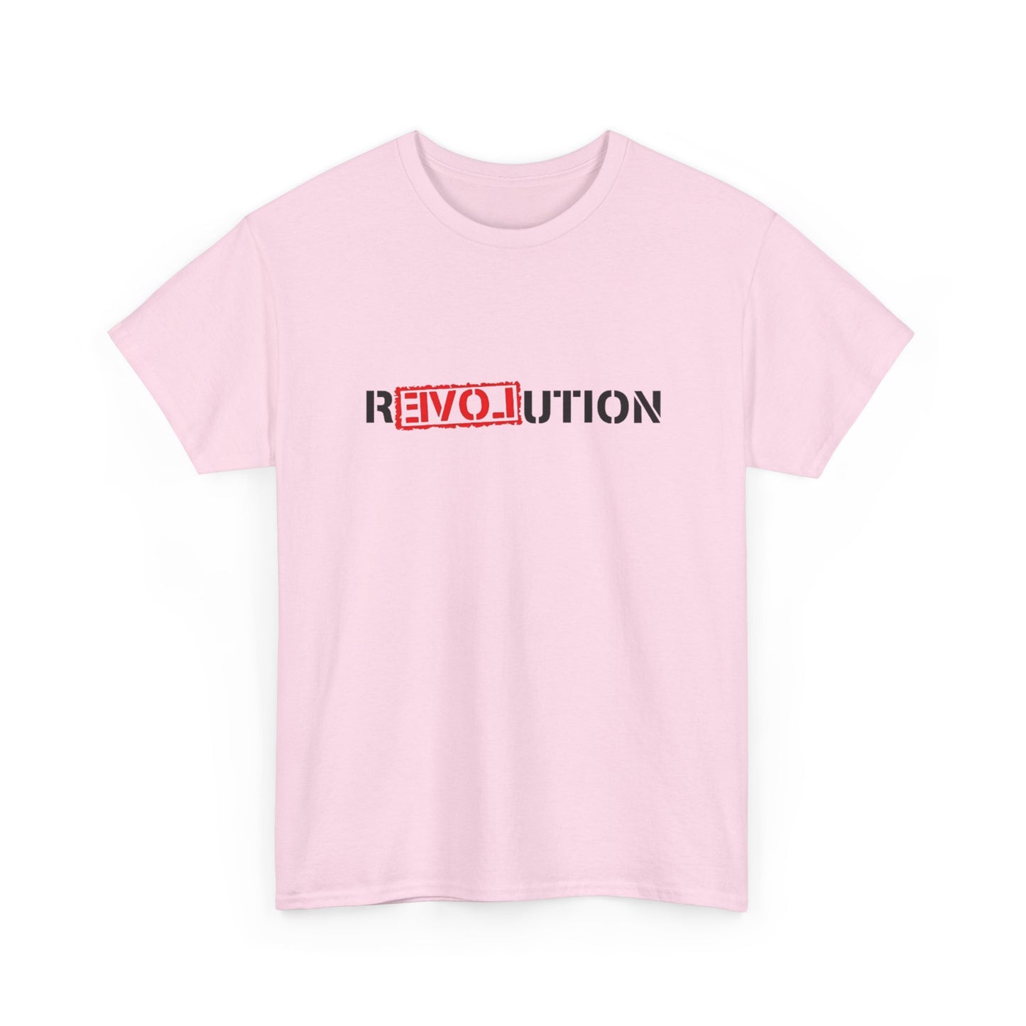 Heavy Cotton Tee - REVOlution Graphic Shirt, Casual Wear, Gift for Change Makers, Bold Statement Tee, Everyday Streetwear