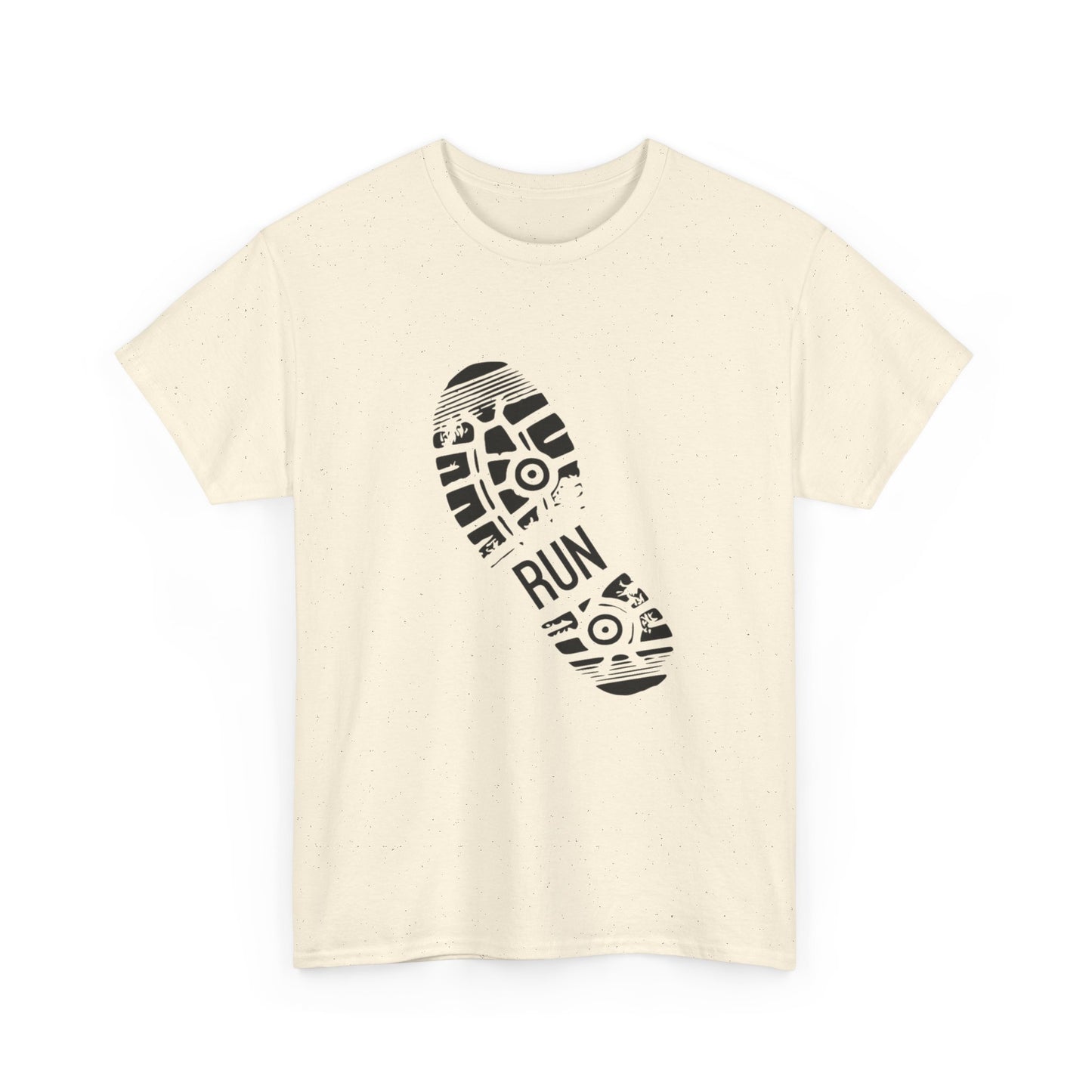 Run Graphic Heavy Cotton Tee - Casual Fitness Wear, Workout Shirt, Gym Apparel, Motivational Tee, Sports Clothing