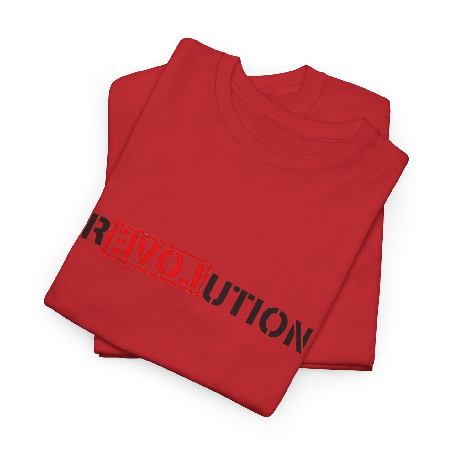 Heavy Cotton Tee - REVOlution Graphic Shirt, Casual Wear, Gift for Change Makers, Bold Statement Tee, Everyday Streetwear
