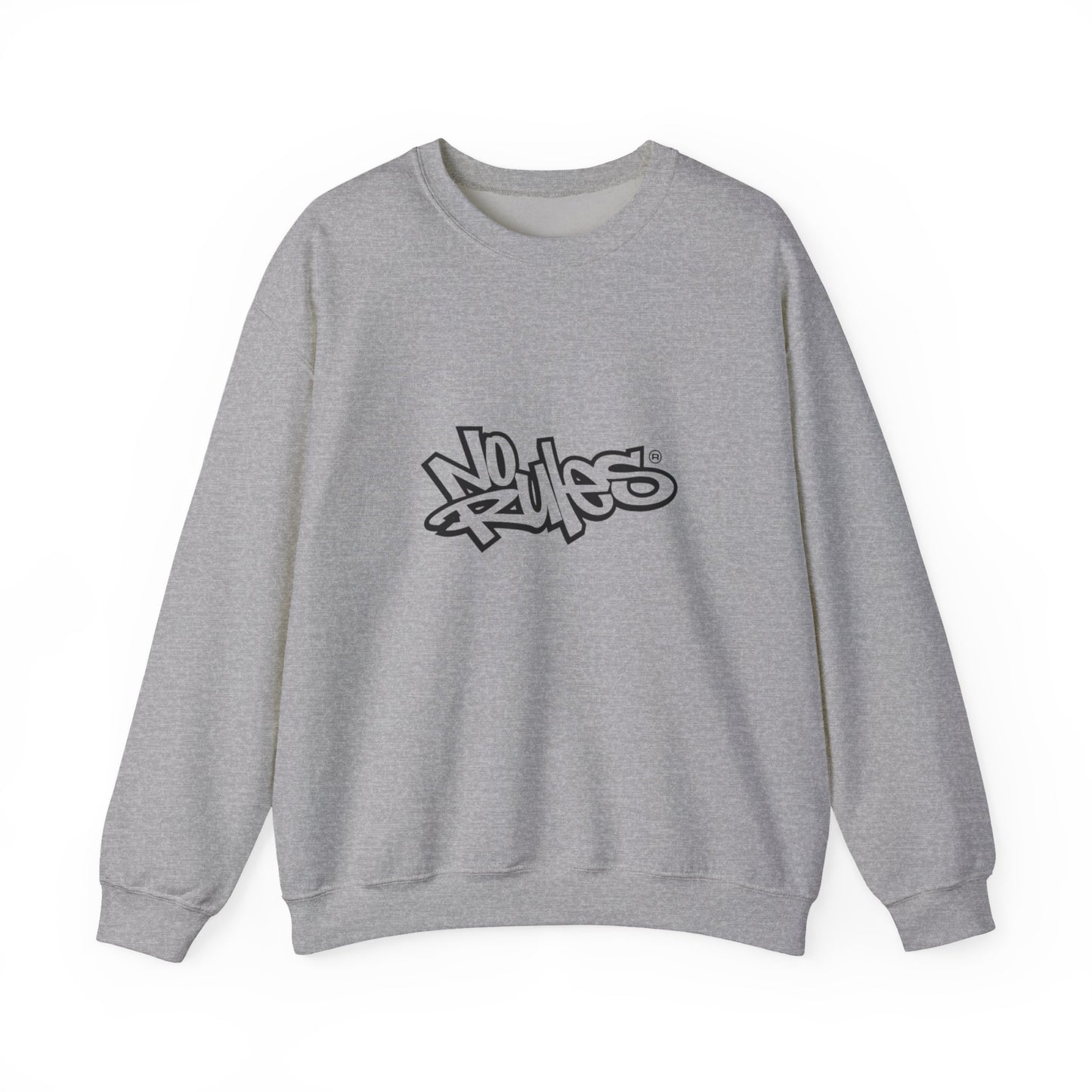 No Rules Crewneck Sweatshirt, Urban Streetwear, Casual Outfit, Gift for Friends, Cozy Lounge Wear