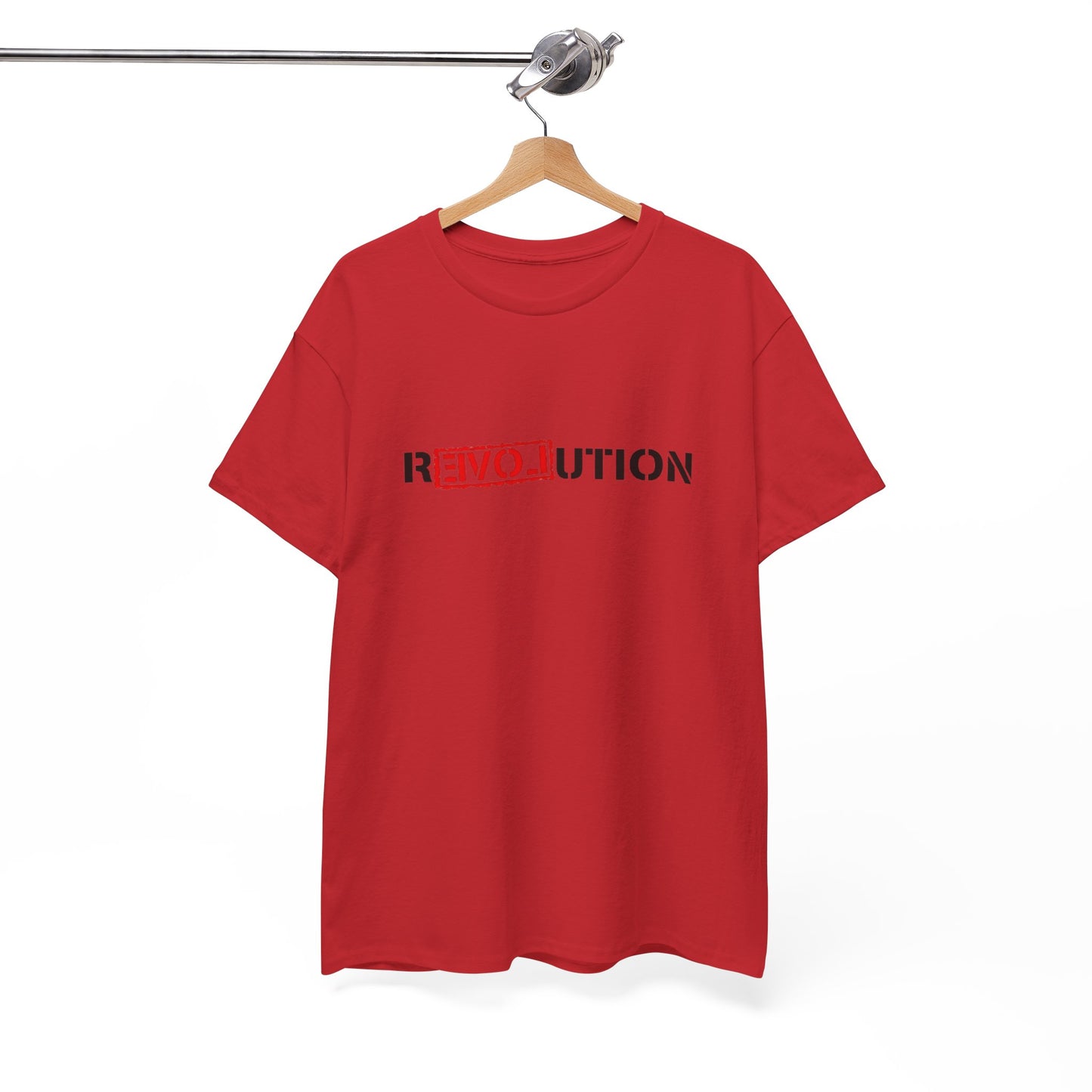 Heavy Cotton Tee - REVOlution Graphic Shirt, Casual Wear, Gift for Change Makers, Bold Statement Tee, Everyday Streetwear