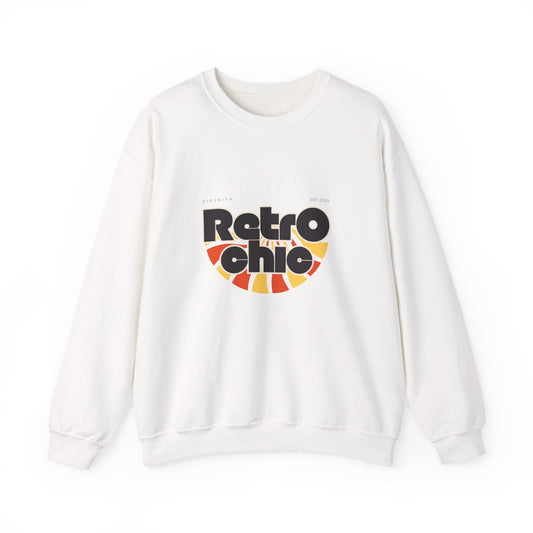 Retro Chic Unisex Crewneck Sweatshirt, Vintage Fashion Sweater, Cozy Casual Wear, Gift for Her, Perfect for Fall
