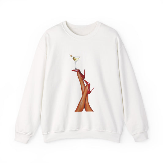 Chic Cocktail Sweatshirt | Stylish Crewneck for Night Out, Gift for Her, Women’s Fashion, Trendy Outfit, Party Wear