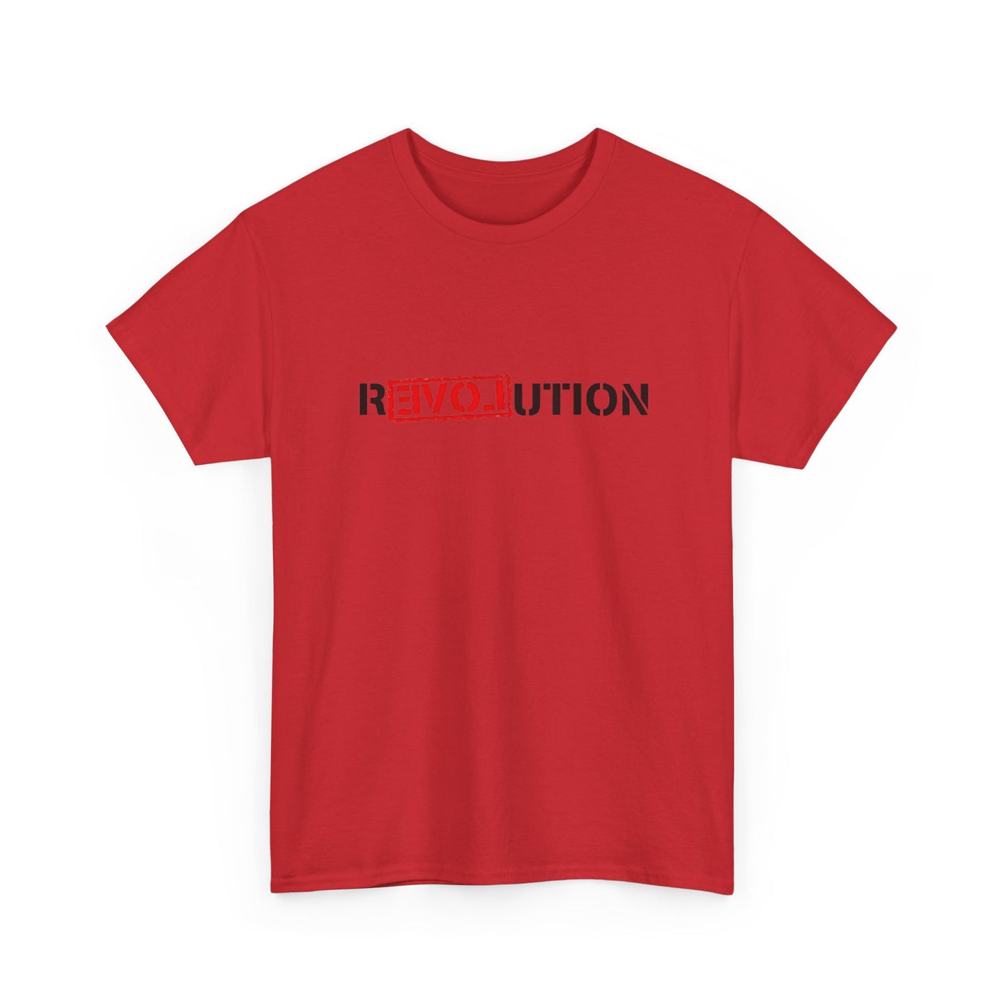 Heavy Cotton Tee - REVOlution Graphic Shirt, Casual Wear, Gift for Change Makers, Bold Statement Tee, Everyday Streetwear