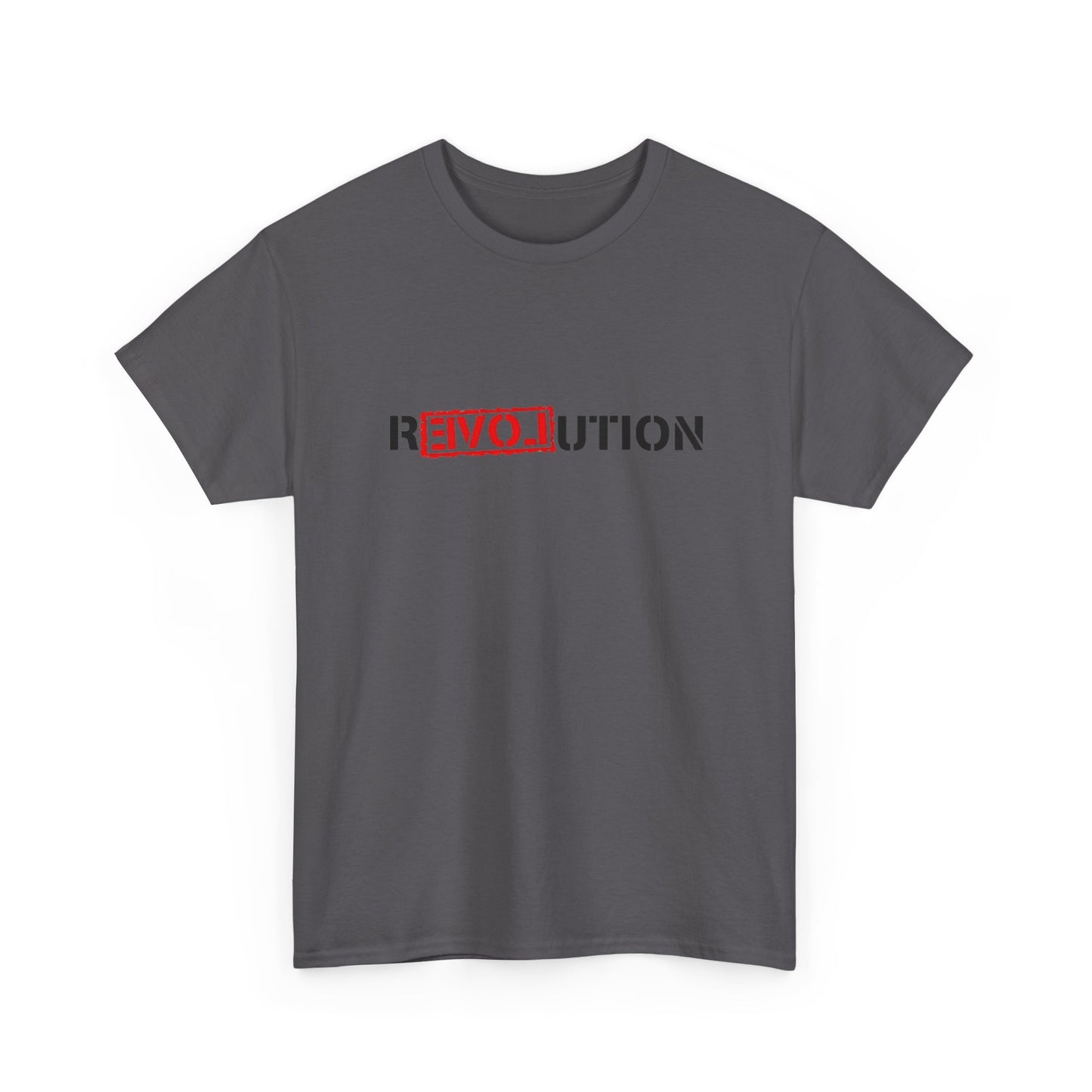 Heavy Cotton Tee - REVOlution Graphic Shirt, Casual Wear, Gift for Change Makers, Bold Statement Tee, Everyday Streetwear