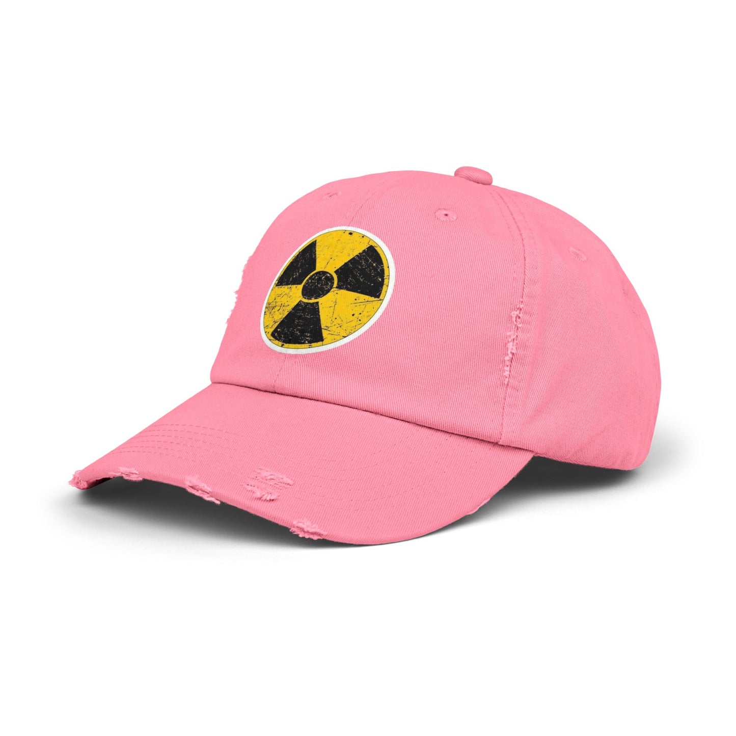 Vintage-Inspired Nuclear Cap, Distressed Adjustable Hat for Casual Wear, Perfect Gift for Friends, Art Lovers, and Festivals