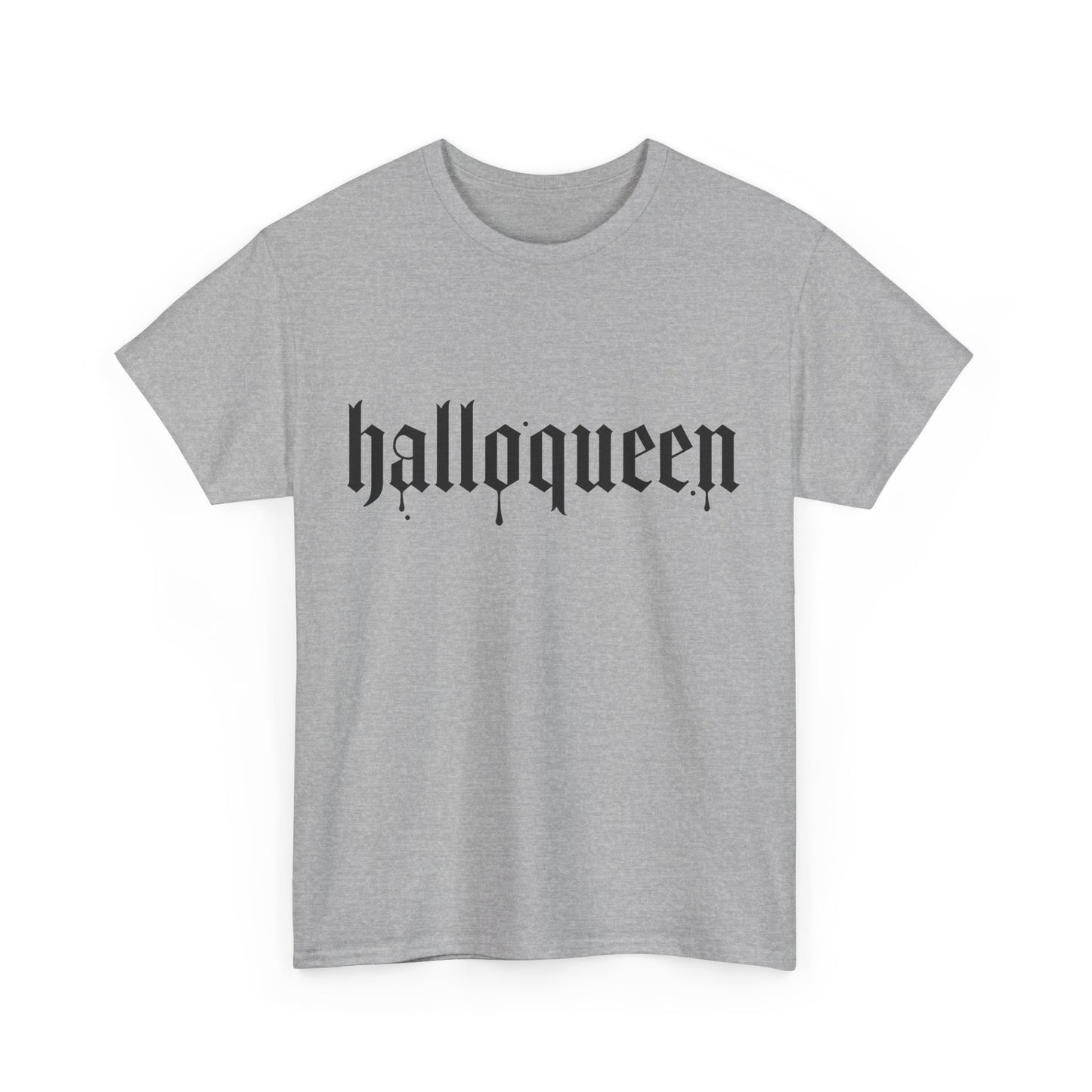 Halloween Heavy Cotton Tee, Halloqueen Graphic Shirt, Fall Festival Tee, Spooky Season Apparel, Halloween Costume Top