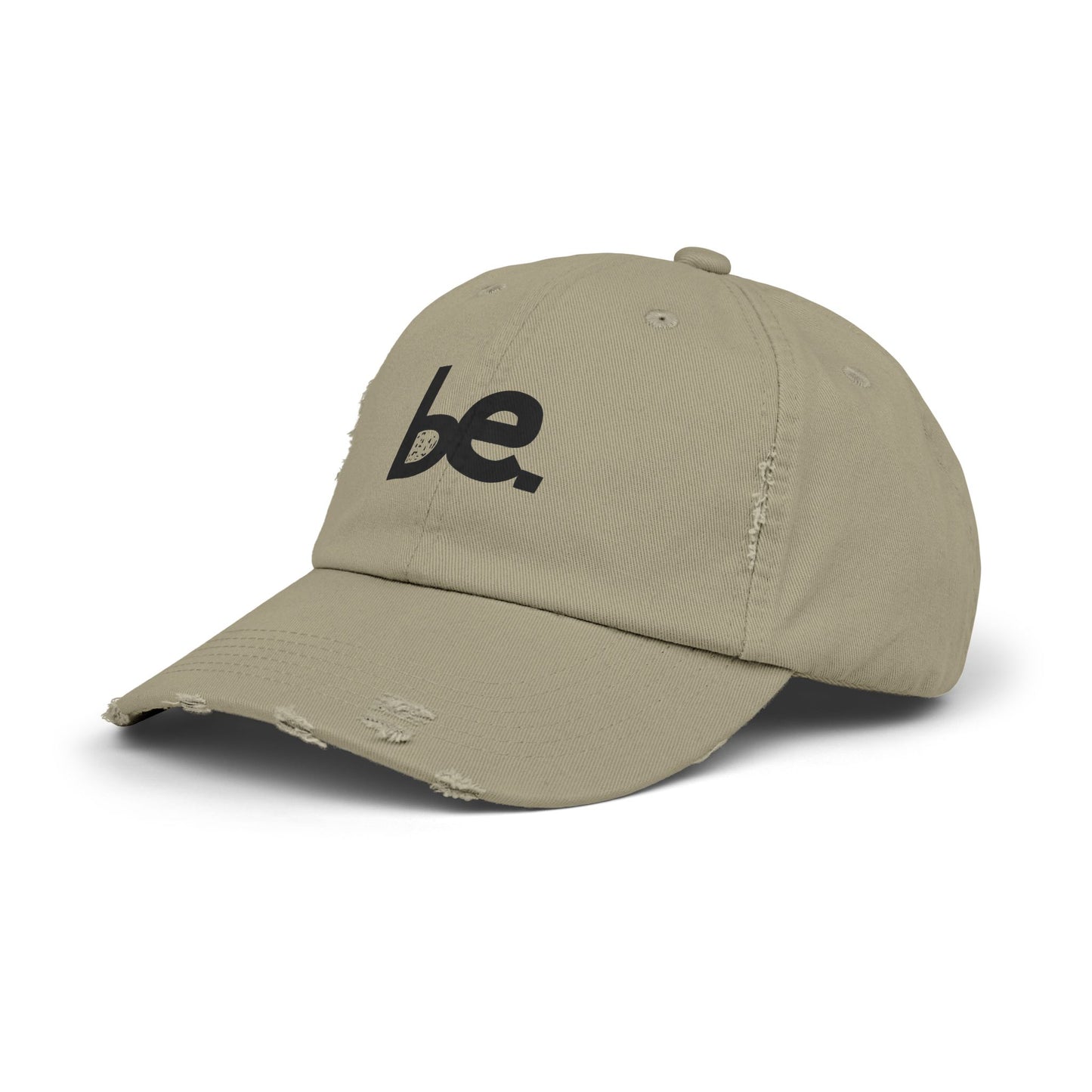 Trendy Unisex Distressed Cap with 'be.' Design, Casual hat for everyday wear, Gift for friends, Stylish accessory, Summer fashion