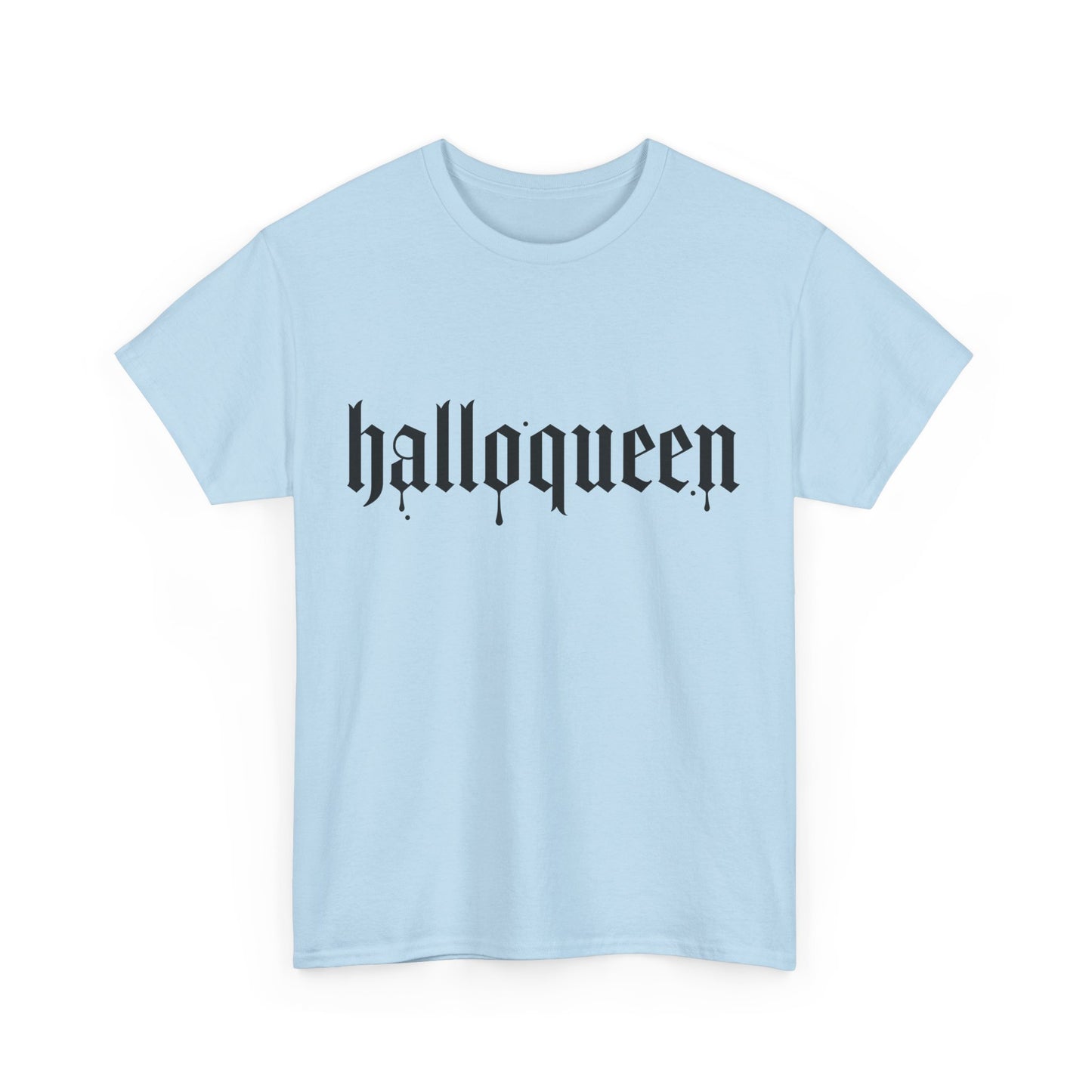 Halloween Heavy Cotton Tee, Halloqueen Graphic Shirt, Fall Festival Tee, Spooky Season Apparel, Halloween Costume Top