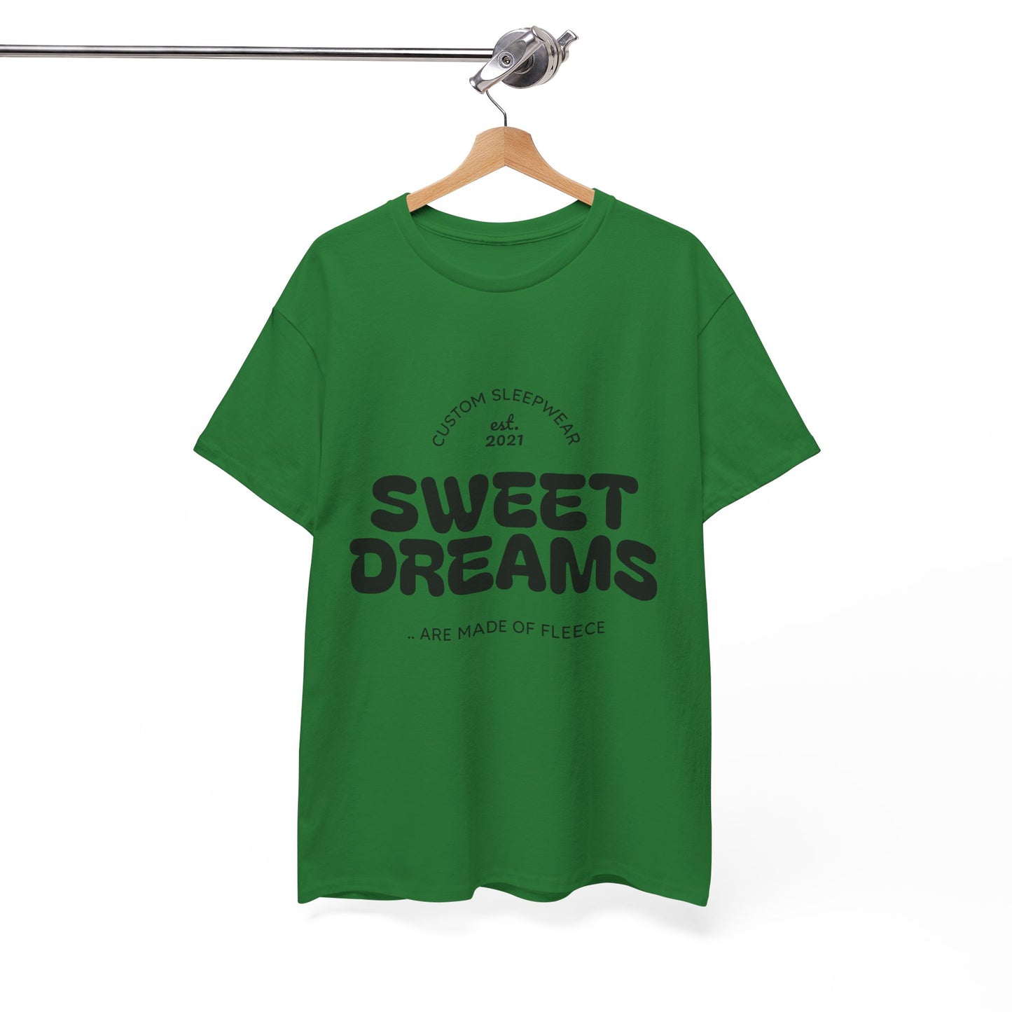 Sweet Dreams Heavy Cotton Tee, Cozy Sleep Shirt, Funny Sleepwear, Gift for Sleep Lovers, Birthday Pajama Top, Unisex T-Shirt