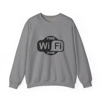 Cozy WiFi Zone Sweatshirt | Unisex Crewneck | Perfect for Home, Travel, or Gifts