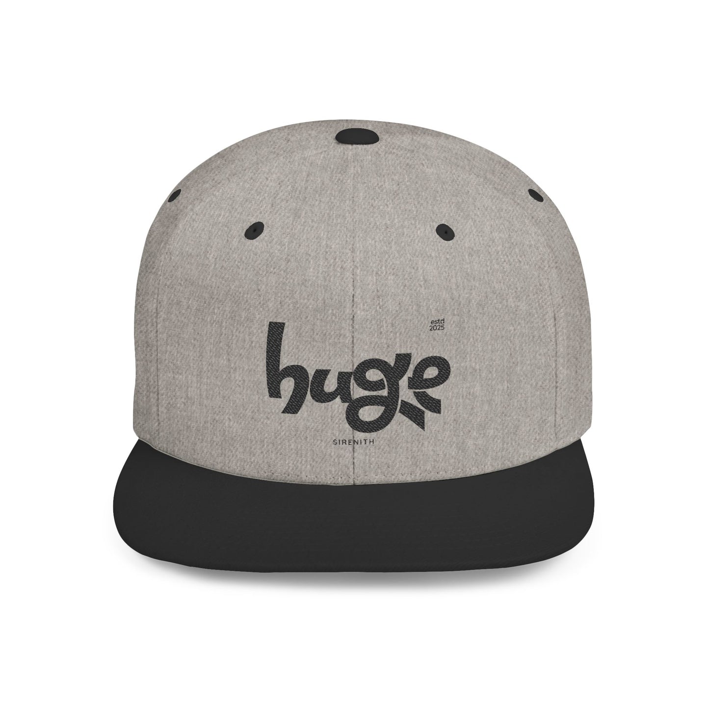 Huge Graphic Flat Bill Snapback Hat, Streetwear Cap, Cool Accessories, Gift for Him, Casual Outfit