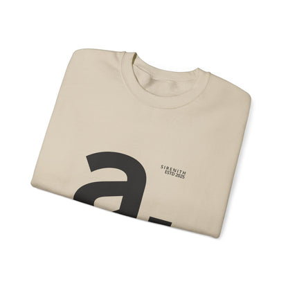 Minimalist Graphic Sweatshirt with Bold Lettering, Cozy Fashion for Casual Outfits, Perfect Gift for Birthdays, Holidays, Unisex Apparel