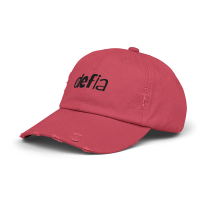 Distressed Cap with Bold Text, Casual Headwear for Everyday Style, Perfect Gift for Birthdays and Special Occasions