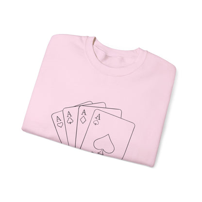 Ace of Spades Crewneck Sweatshirt - Cozy Gambling Sweatshirt for Game Night, Unisex Casual Wear, Poker Gift, Betting Apparel, Fun