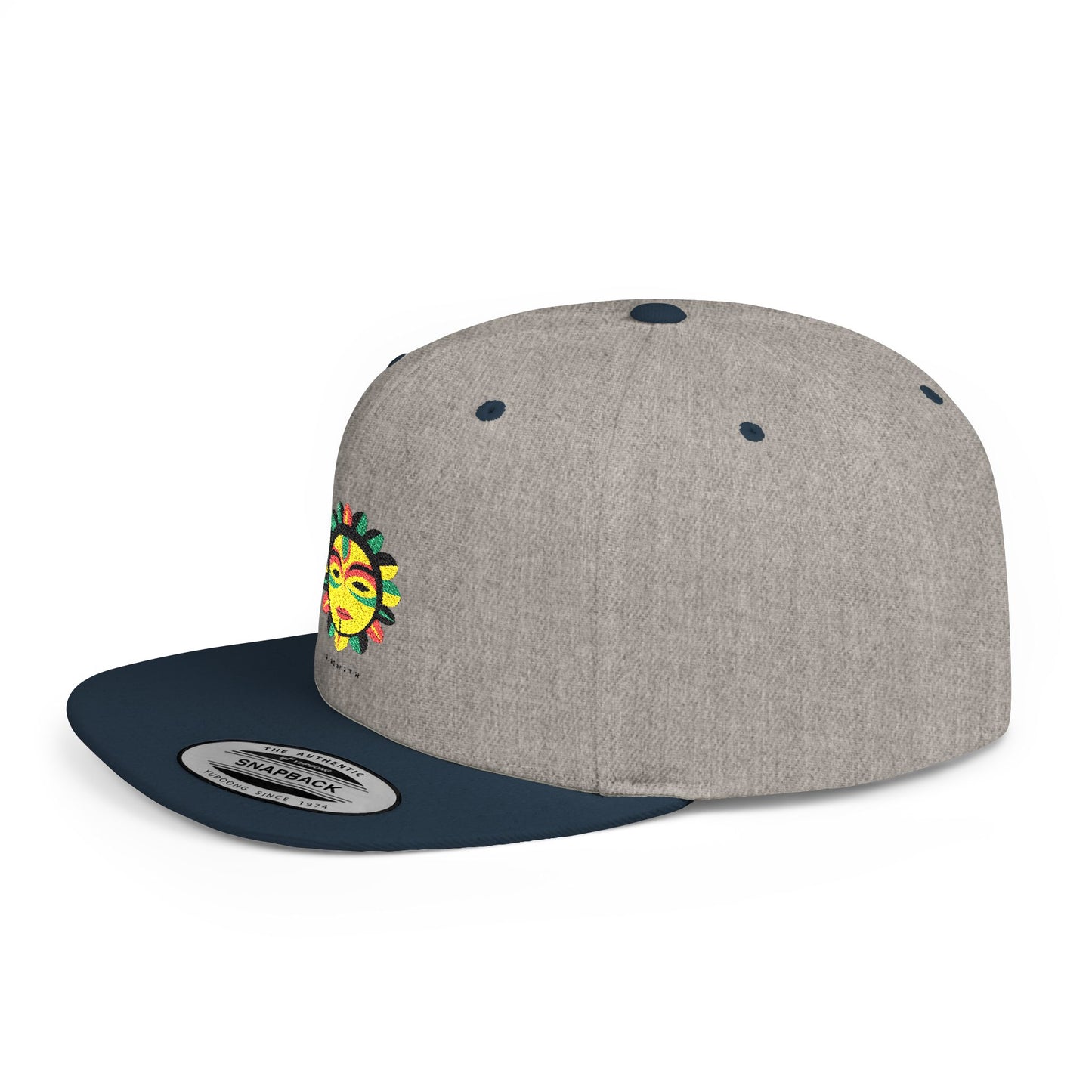 Sunshine Embroidered Flat Bill Snapback Cap - Summer Hat, Outdoor Gear, Festival Accessory, Unique Gift, Stylish Hat