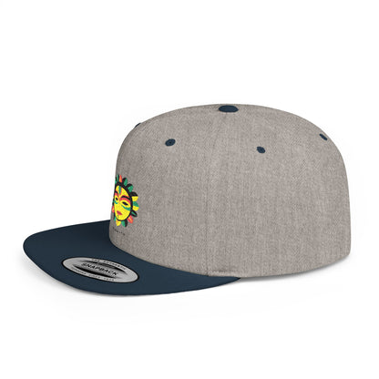 Sunshine Embroidered Flat Bill Snapback Cap - Summer Hat, Outdoor Gear, Festival Accessory, Unique Gift, Stylish Hat