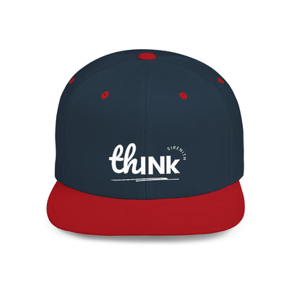 Trendy Snapback Hat, Casual Cap, Adjustable Flat Bill, Gift for Him, Streetwear Essential, Think Hat, Cool Accessories