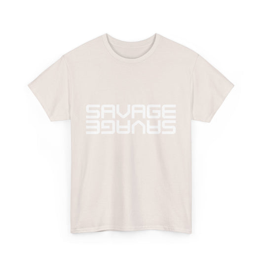 Savage Graphic Heavy Cotton Tee | Casual Streetwear, Motivational Wear, Birthday Gift, Trendy Apparel, Self-Expression T-Shirt