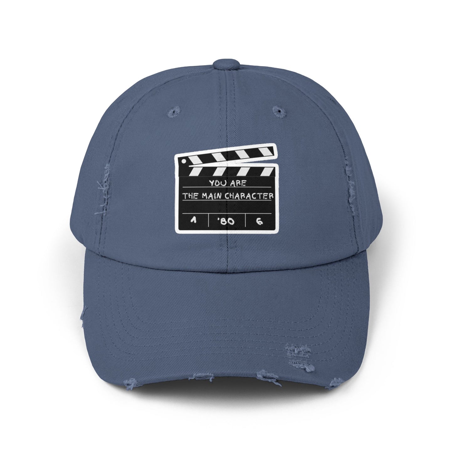 Unisex Distressed Cap | You're the Main Character | Casual Style, Gift for Film Lovers, Movie Nights, Everyday Wear, Trendy Accessory
