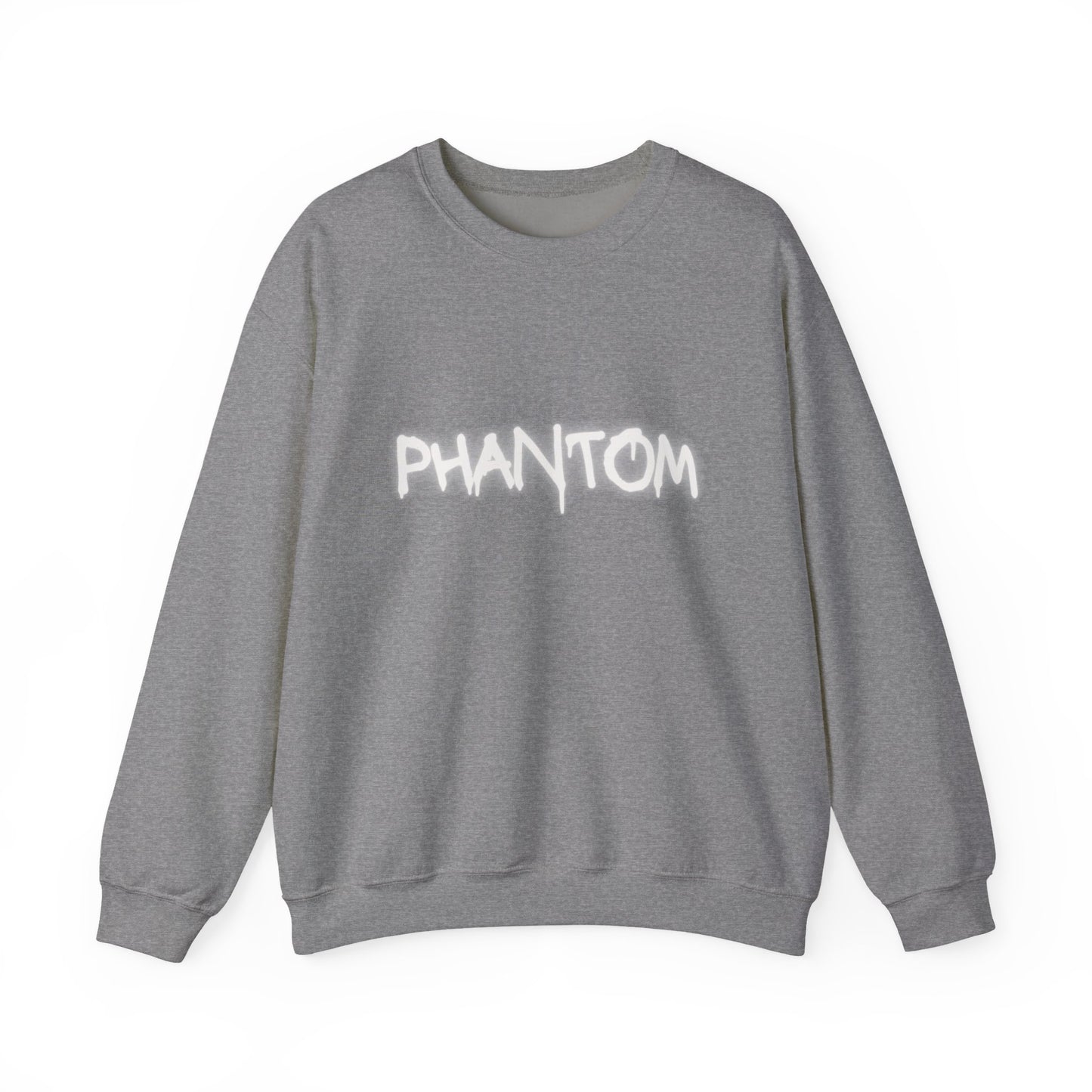Phantom Unisex Crewneck Sweatshirt, Cozy Fashion, Casual Wear, Halloween Apparel, Gift for Ghost Lovers, Comfortable Everyday