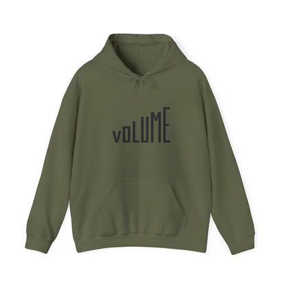 Volume Graphic Unisex Hoodie, Cozy Sweatshirt, Casual Wear, Music Lover Gift, Trendy Streetwear, Lounge Hoodie