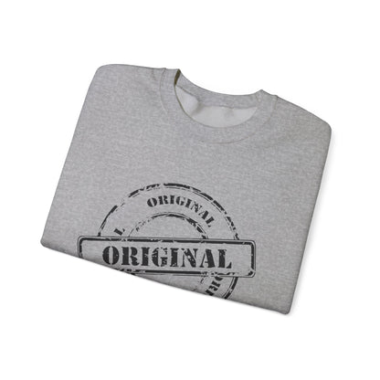 Original Stamp Crewneck Sweatshirt | Cozy Gift for Friends, Unisex Sweater, Fall Layering, Casual Fashion, Original Design