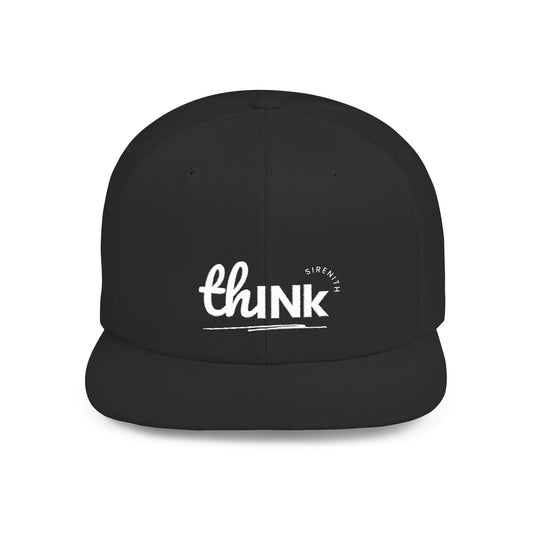 Trendy Snapback Hat, Casual Cap, Adjustable Flat Bill, Gift for Him, Streetwear Essential, Think Hat, Cool Accessories