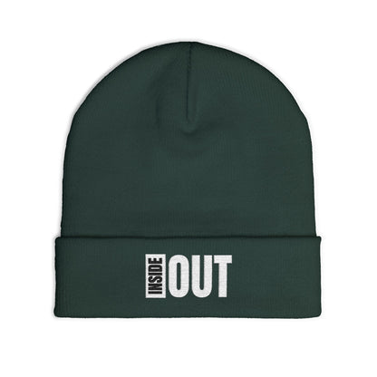 Cozy Knit Beanie with 'INSIDE OUT' Embroidery | Winter Hat, Gift, Fashion Accessory, Everyday Wear, Unisex Beanie