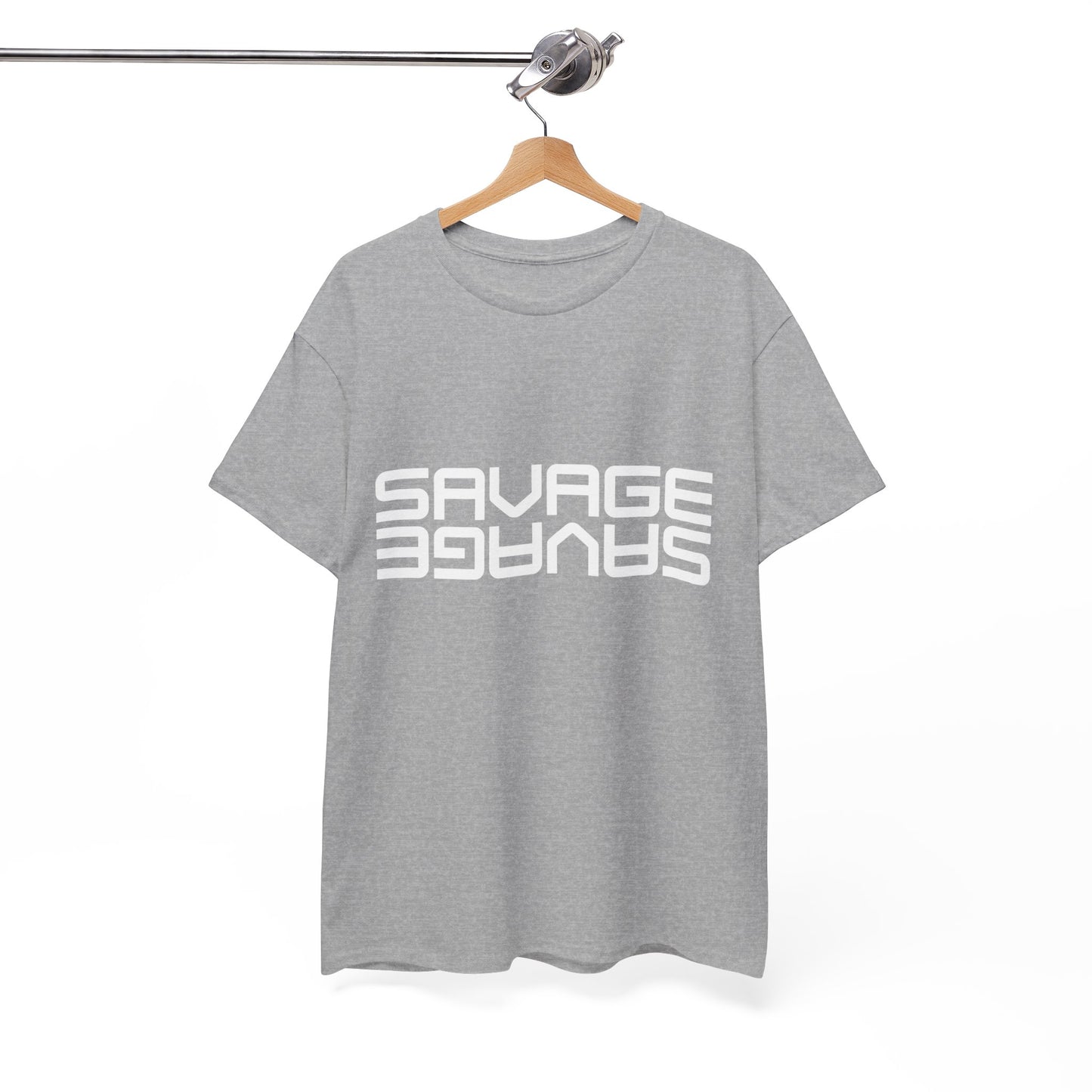 Savage Graphic Heavy Cotton Tee | Casual Streetwear, Motivational Wear, Birthday Gift, Trendy Apparel, Self-Expression T-Shirt