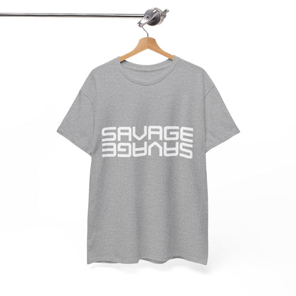 Savage Graphic Heavy Cotton Tee | Casual Streetwear, Motivational Wear, Birthday Gift, Trendy Apparel, Self-Expression T-Shirt