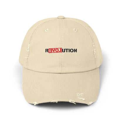 Unisex Distressed Cap - Revolution Hat, Casual Summer Cap, Trendy Adjustable Hat, Gift for Social Change Advocates, Streetwear Accessory