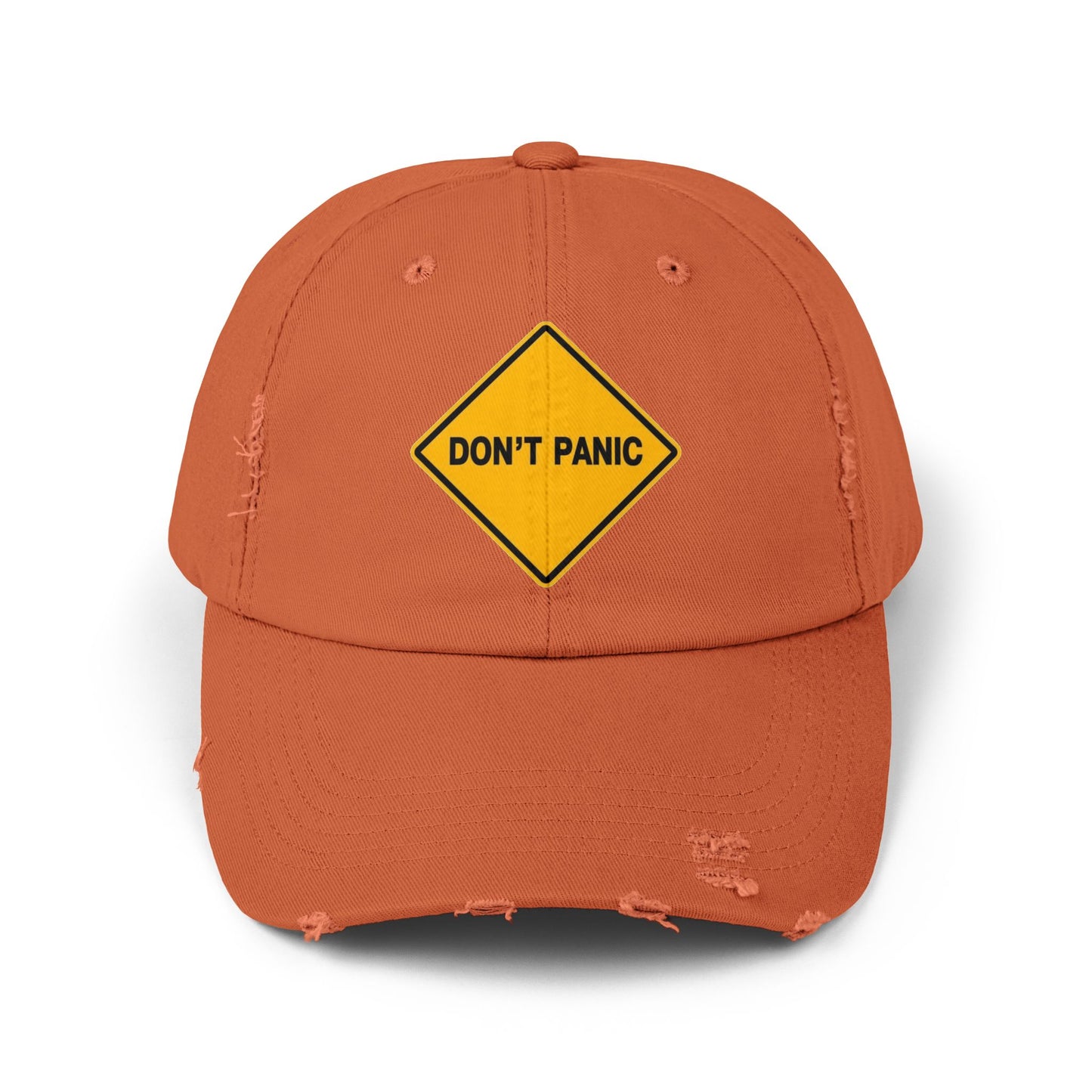 Don't Panic Distressed Cap, Unisex Funny Cap, Casual Hat for Daily Wear, Gift for Friends, Cool Accessory