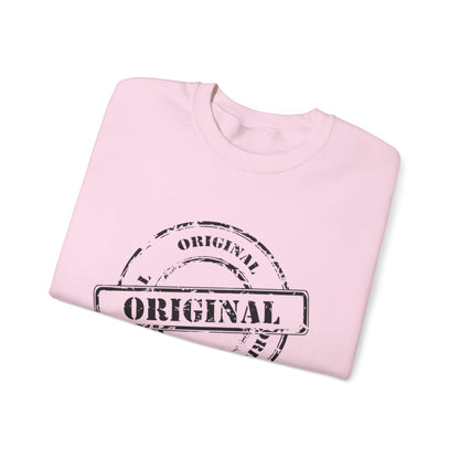 Original Stamp Crewneck Sweatshirt | Cozy Gift for Friends, Unisex Sweater, Fall Layering, Casual Fashion, Original Design