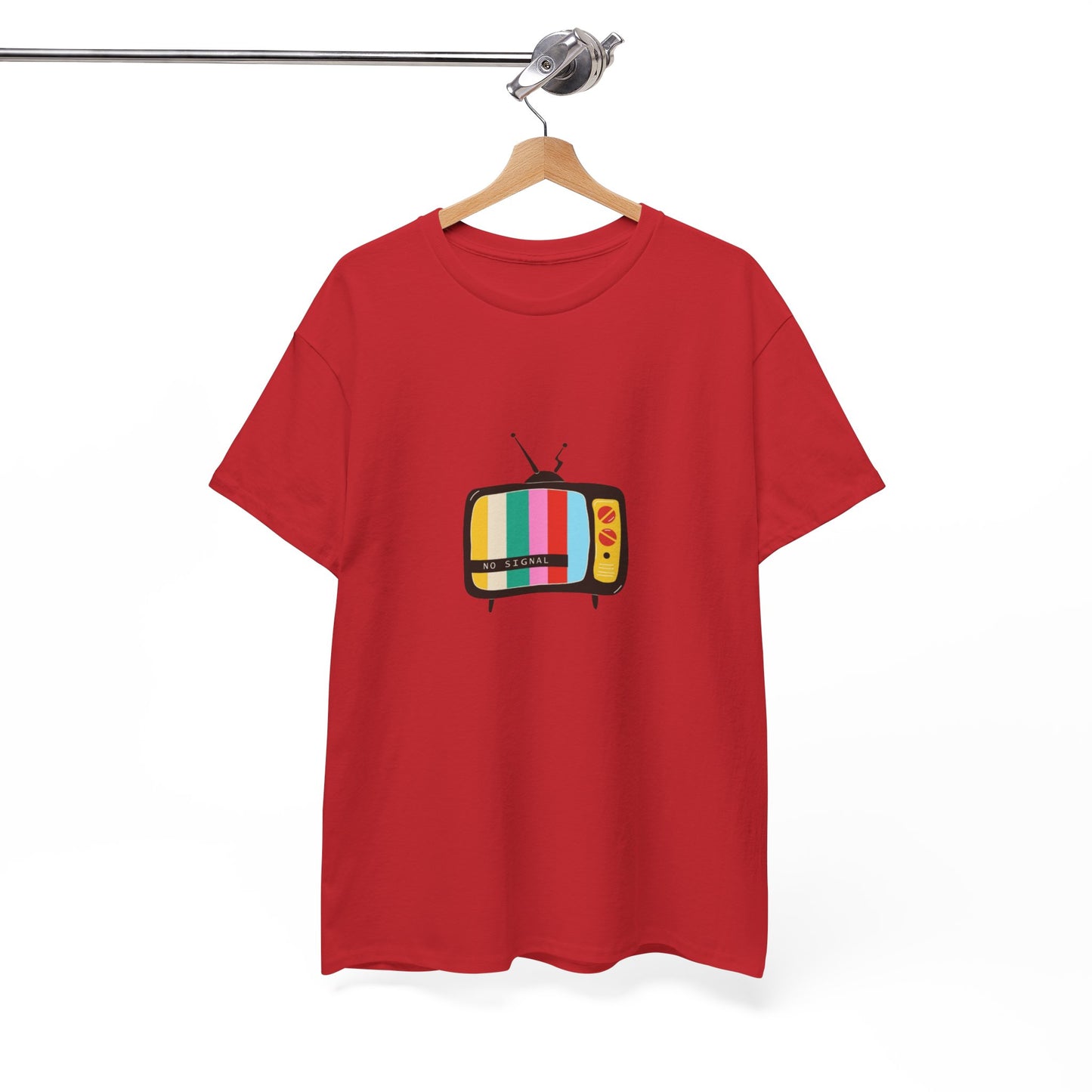 Retro TV Graphic Heavy Cotton Tee, Vintage Style Shirt, Gift for TV Lovers, Casual Wear, Fun Summer Tee, Graphic Tee