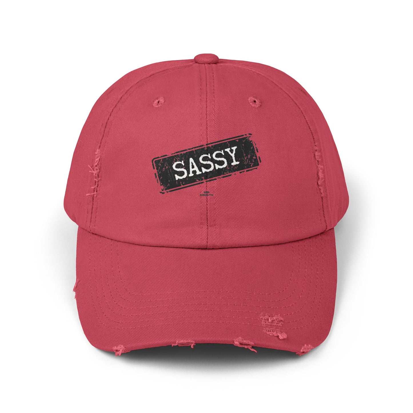 Sassy Distressed Cap | Unisex Casual Hat, Perfect for Gifts, Stylish Accessories, Daily Wear, Trendy Fashion