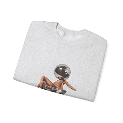 Stylish Party Vibe Crewneck Sweatshirt | Funky Fashion, Casual Wear, Unisex Gift, Trendy Outfit, Statement Sweatshirt