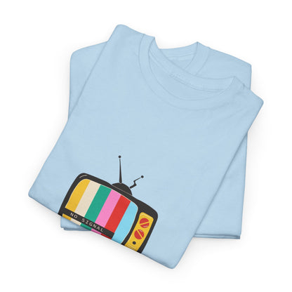 Retro TV Graphic Heavy Cotton Tee, Vintage Style Shirt, Gift for TV Lovers, Casual Wear, Fun Summer Tee, Graphic Tee