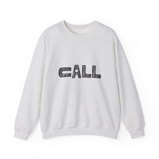 Call Graphic Unisex Crewneck Sweatshirt, Cozy Apparel, Casual Wear, Everyday Style, Gift for Friends