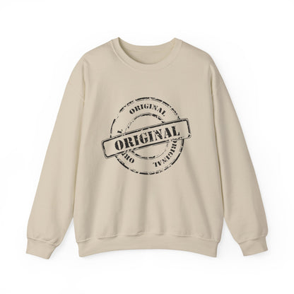 Original Stamp Crewneck Sweatshirt | Cozy Gift for Friends, Unisex Sweater, Fall Layering, Casual Fashion, Original Design