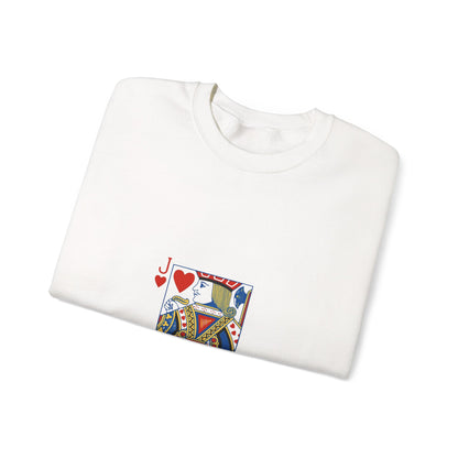 Playing Card Inspired Unisex Sweatshirt | Cozy Gift for Card Lovers, Gamers, Birthdays, Casual Wear, Unique Sweatshirt